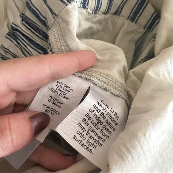 Madewell White & Blue Striped Cold-Shoulder Jumpsuit - Picture 5 of 6